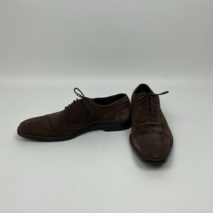 Aston Grey Concord Brown Suede‎ Wingtip Oxford Shoes Size 8 Grandpa Core